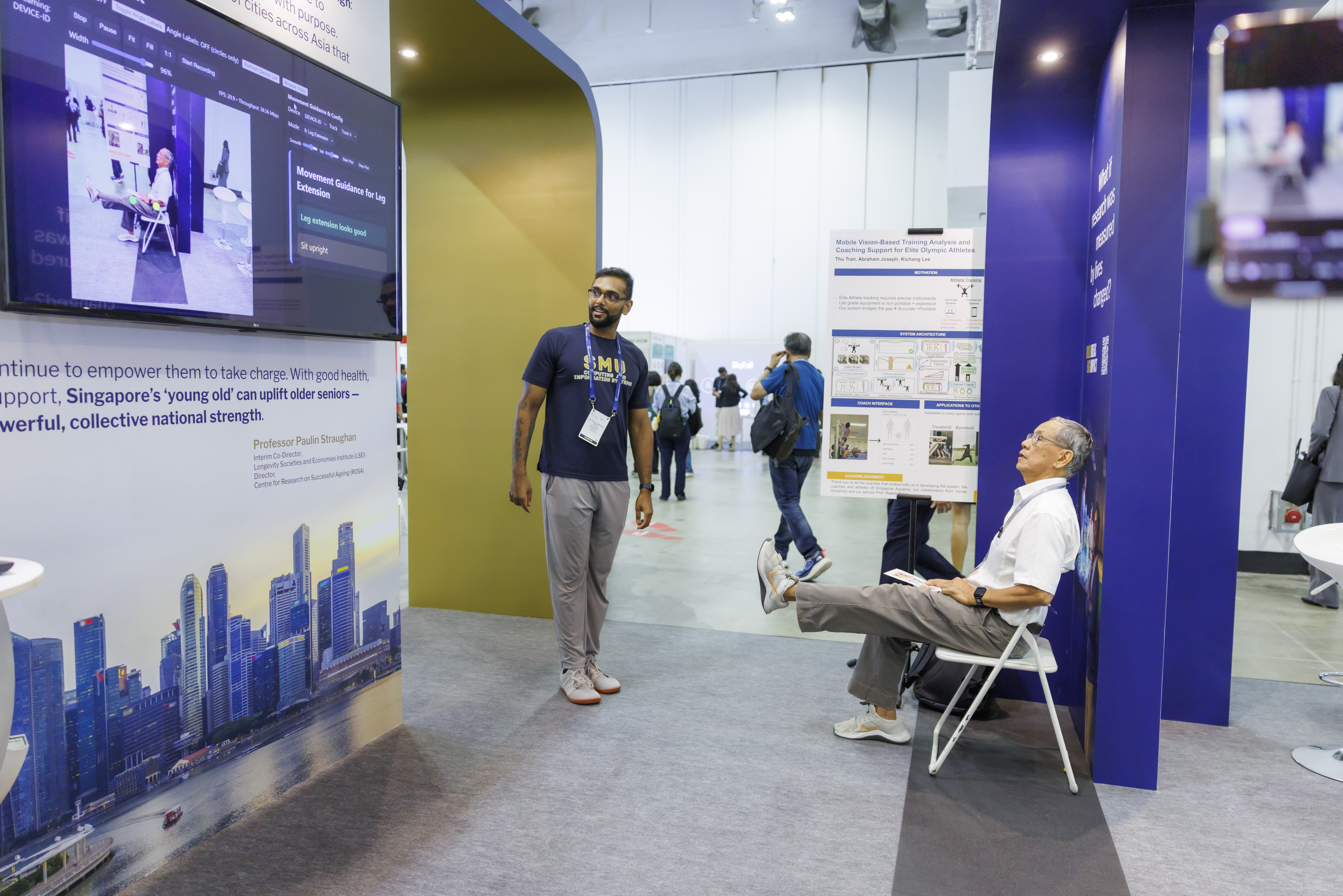 Abraham Joseph and the lab demoing research at the World Ageing Festival 2026